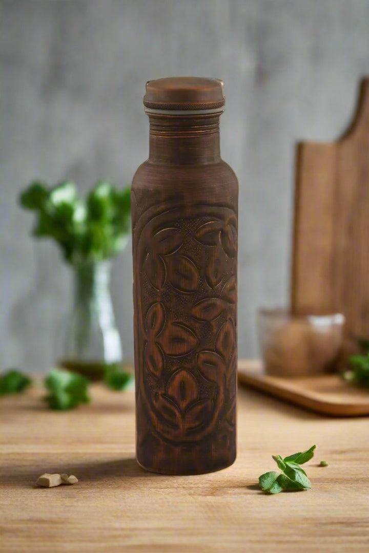 Antique Carving Copper Bottle