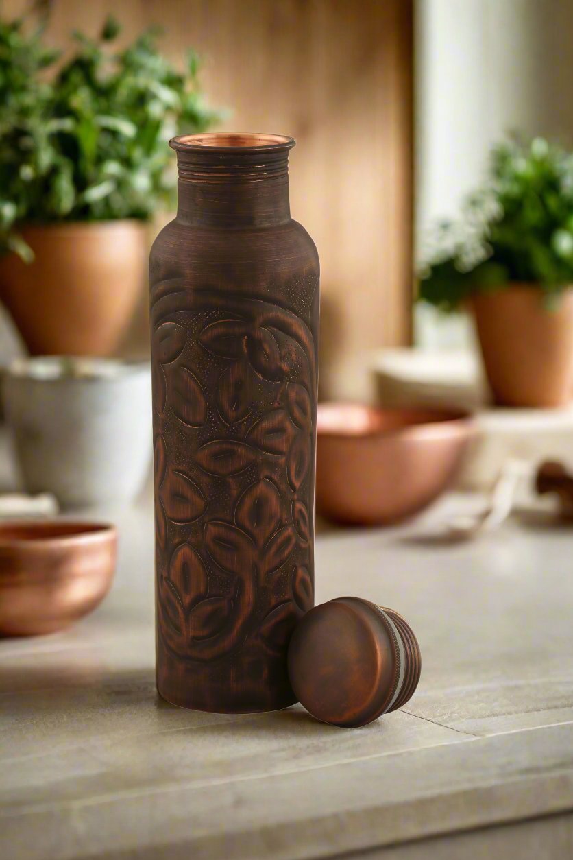 Antique Carving Copper Bottle