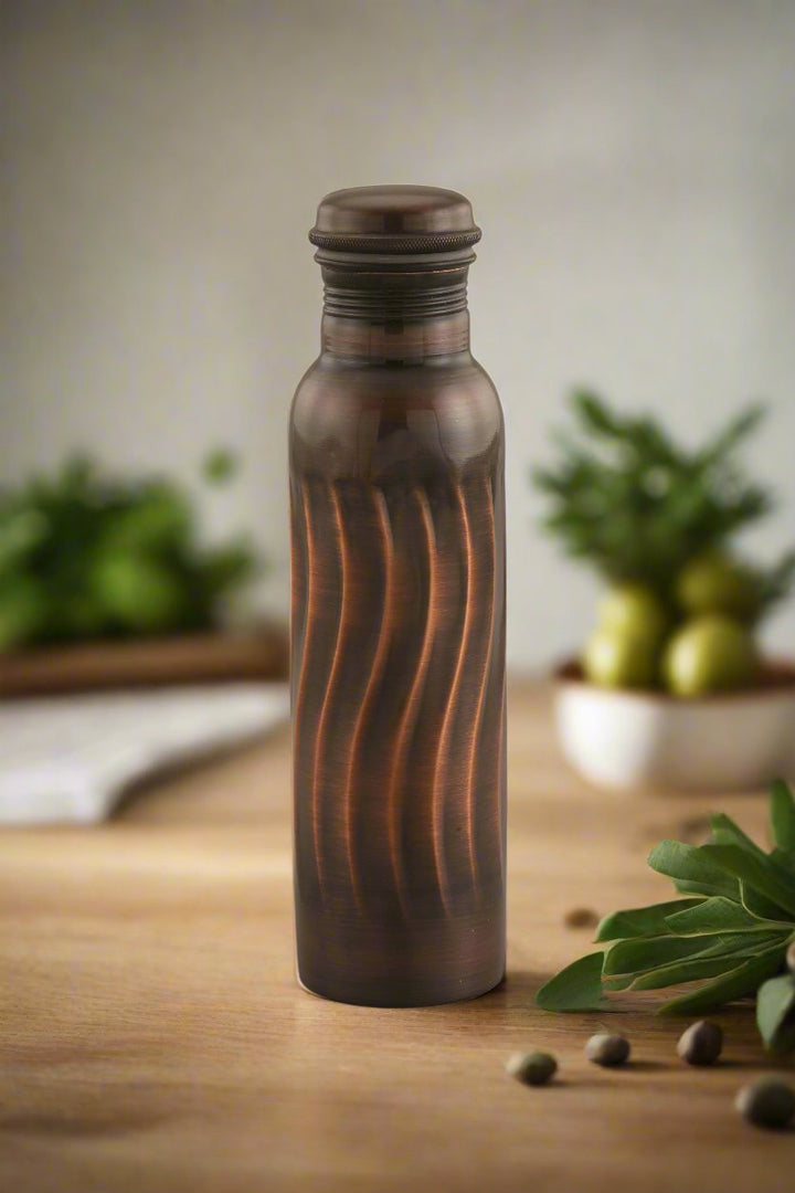 Antique Wave Copper Bottle