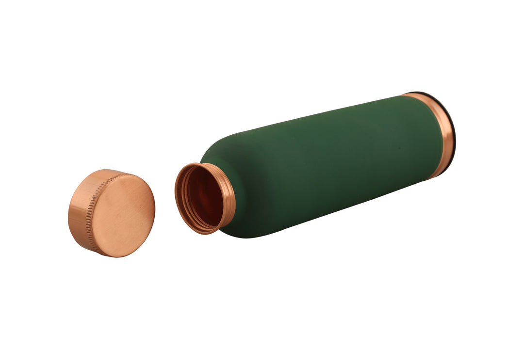 Vital Velvet Touch Finish Copper Bottle - Green