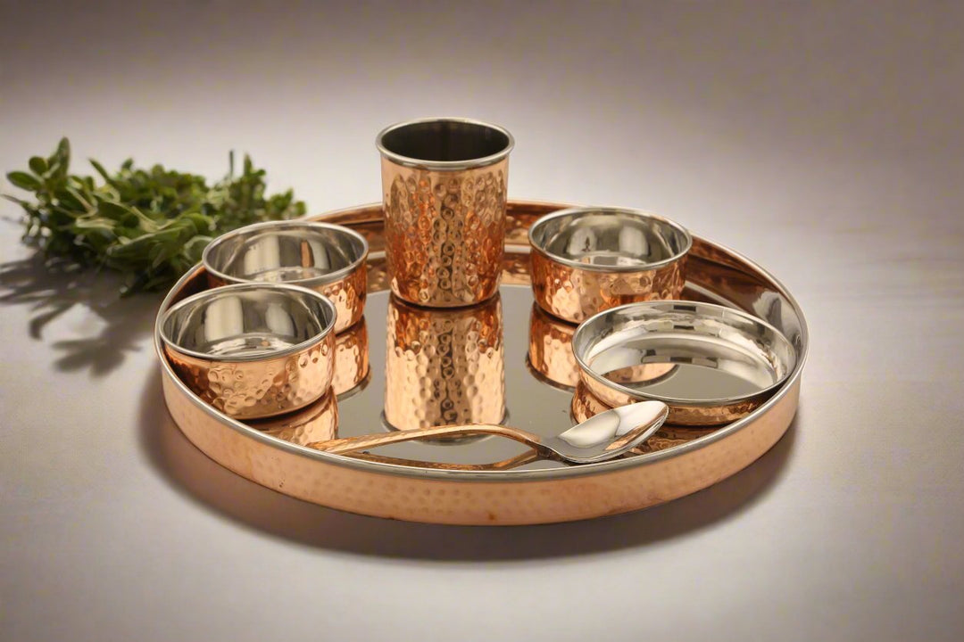 Hammered Thali Set (7 Pcs)